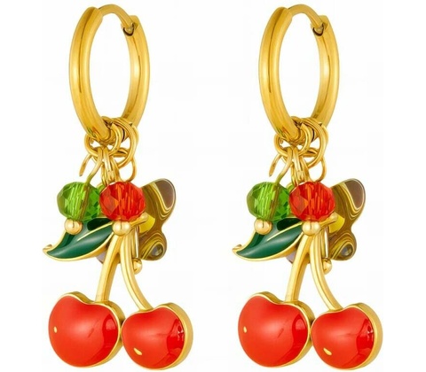 Glanzio náušnice Cherry Charm 91023