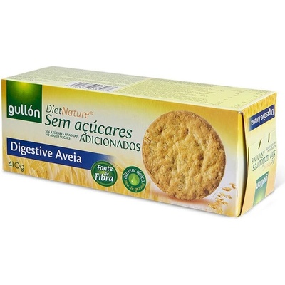 Gullón Digestive Avena celozrnné ovesné sušenky bez cukru 410 g