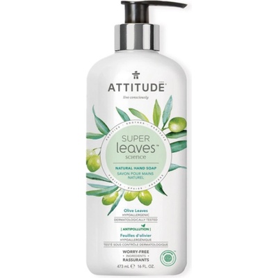 ATTITUDE Течен Сапун за Ръце, Оливи, Супер Листа, attitude