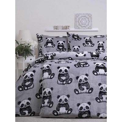 MKLuzkoviny.cz povlečení mikroplyš Exclusive Panda 140x200 70x90 – Hledejceny.cz