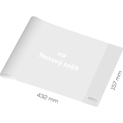 Obal na notový sešit PVC 432x157 mm transparentní