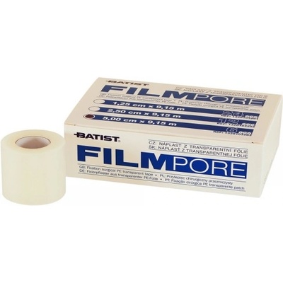FilmporeFóliová transparentní náplast 5 cm x 9,15 m cívka nesterilní 6 ks