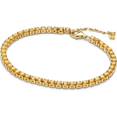 Pandora pozlacený žlutý tenisový náramek 561469C03