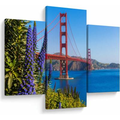 Obraz - Golden Gate Bridge, San Francisco, třídílný 90x60 cm – Hledejceny.cz