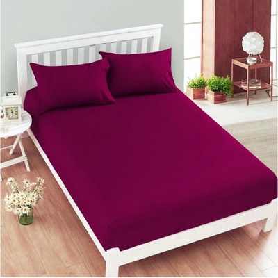 Pragati Fashion Jersey prostěradlo vínové 90x200