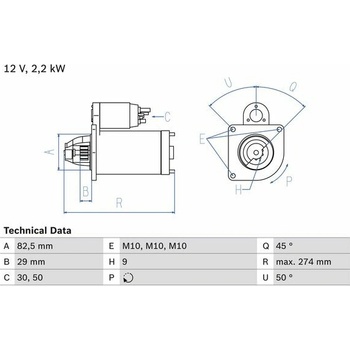 BOSCH Štartér 0986015930