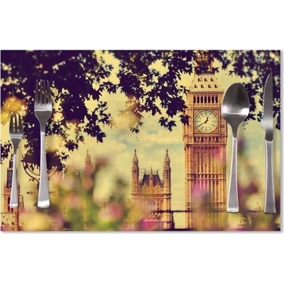 Sablio Prestieranie Londýn Big Ben Flowers 40x30cm