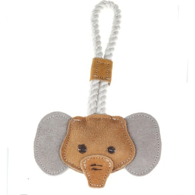 animALL Hračka přetahovadlo Slon kůže s provazem 26,5 cm