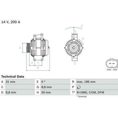 generátor BOSCH 0 986 047 490 BO 0986047490
