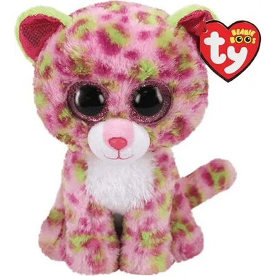 TY Toys Плюшена играчка TY Toys Beanie Boos - Розов леопард Lаiney, 15 cm (TY36312)