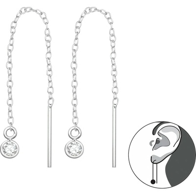 Majya Strieborné náušnice LILLY 10697