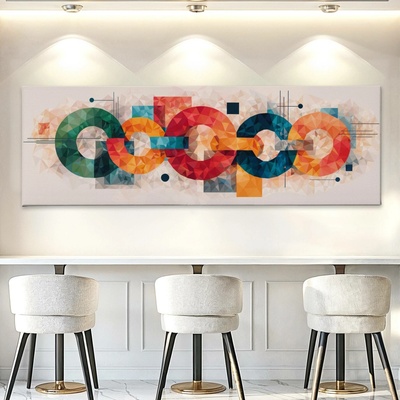 Obraz na plátně - Radostná symetrie FeelHappy.cz Vyberte rozměr obrazu (šířka x výška): 120 x 40 cm