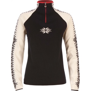 Dale of Norway Дамски вълнен пуловер Dale of Norway Women's Geilo Merino jumper - Navy / Off White / Raspberry - размер XXL (105-1370-0315)