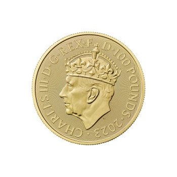 The Royal Mint zlatá mince Britannia 2023 Korunovácia King Charles III 1 oz