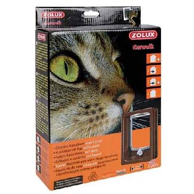 ZOLUX CAT DOOR TUNEL dvierka pre mačku 4 pozície zamykania 15,5x17cm hnedé (ZOLUX CAT DOOR TUNEL dvierka pre mačku 4 pozície zamykania 15,5x17cm hnedé)