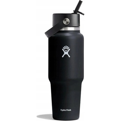 Hydro Flask Izolovaná láhev s brčkem WM Travel Bottle 946 ml černá