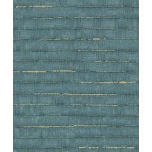 Khroma by Masureel Modro-zlatá vliesová pruhovaná tapeta na stenu, Spirit of Nature, rozměry 0,53 x 10,05 m