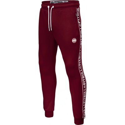 PitBull West Coast pánské tepláky TAPE LOGO burgundy