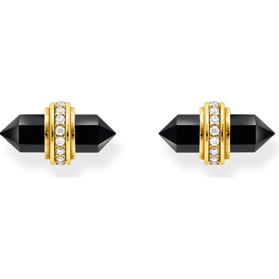 Thomas Sabo H2281-177-11 Gold stud earrings with black onyx