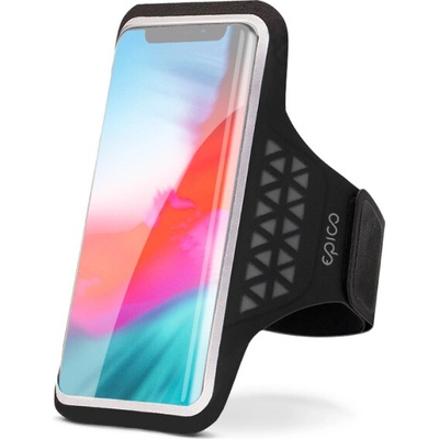 AppleMix Sportovní pouzdro EPICO pro Apple iPhone - černé s reflexním pruhem