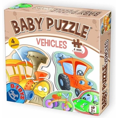 D-Toys Baby Dopravní prostředky 4v1 2-4 dílků