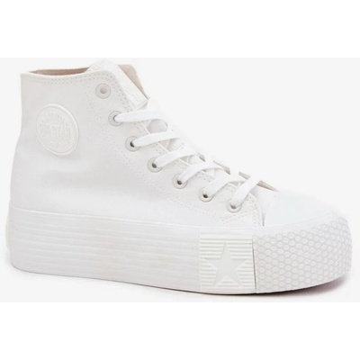 Big star shoes Дамски платнени маратонки на платформа Big Star BIG STAR SHOES | Byal | ЖЕНИ | 36