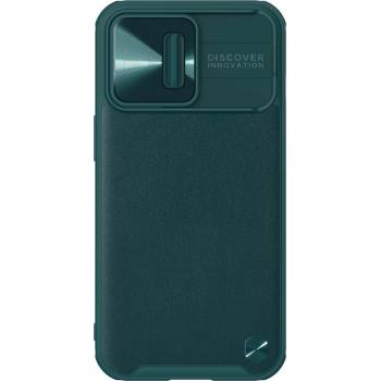 Image 1 of Nillkin Гръб Nillkin leather camshield за iPhone 13 Pro - Зелен