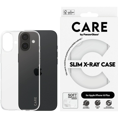 Panzer Гръб CARE by PanzerGlass за iPhone 16 Plus, Case Fashion X-Ray Soft Basic