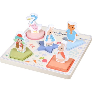 Orange Tree Toys Дървен пъзел Orange Tree Toys Peter Rabbit - С триизмерни форми (OTT20232)