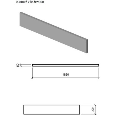 DITON LINIE DŘEVA QUICK WALL WOOD Plotová deska jednostranná DUB světlý 183/5/30cm