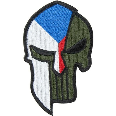 MILITARY RANGE nášivka vlajka ČR + SPARTAN PUNISHER velcro BAREVNÁ
