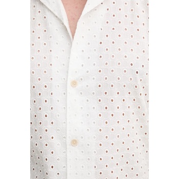 Lindbergh Памучна риза Lindbergh мъжка в бяло със свободна кройка с класическа яка 30-203569 (30.203569.WHITE)