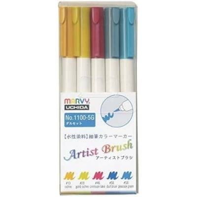 Marvy Artist Brush 1100 5 ks Dull