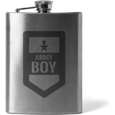 DRAGOWA Гравирана плоска бутилка Army boy 210 ml (36422)