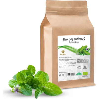 GOLDIM BIO čaj bylinný mátový 60 sáčků x 1,5 g 75 g