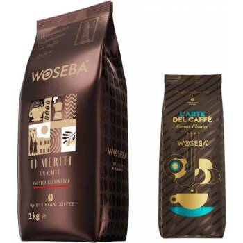 Image 1 of WOSEBA Gusto Raffinato кафе на зърна 1 кг + подарък Crema Classico мляно кафе