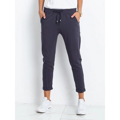 BASIC FEEL GOOD dámské tepláky RV-DR-3589 tmavě šedé