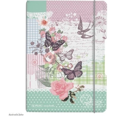 Herlitz sešit flex A5 čtverečkovaný PP ladylike butterfly