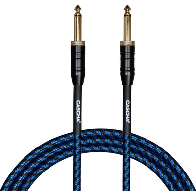 Cascha Professional Line Guitar Cable Tweed Blue 3 m Директен - Директен Инструментален кабел (CCP-G2SBL3)