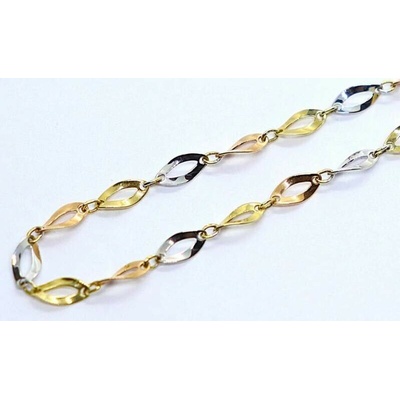 Klenoty Budín Dámský pevný zlatý náramek ze tří barev zlata HK7134 – Hledejceny.cz