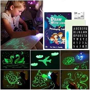 Svítící kreslící tabulka s LED perem velikost A3