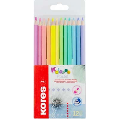 Kores Kolores Pastel trojhranné pastelky 12 barev