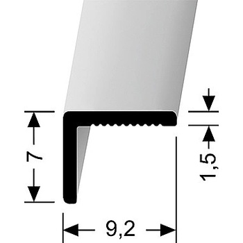 Küberit F16 Ukončovací stěnový profil Černá
