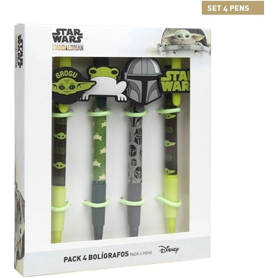 Dárkový psací set Cerdá The Mandalorian Grogu 4 pera 2700000341 – Zboží Dáma