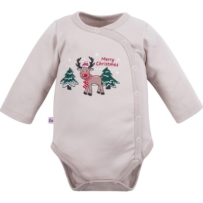 Eevi Body rozopínacie s dlhým rukávom HI REINDEER béžové