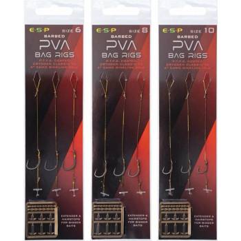 Fox EDGES Wide Gape Beaked PVA Bag Ready Rigs Barbed veľ.6 15lb