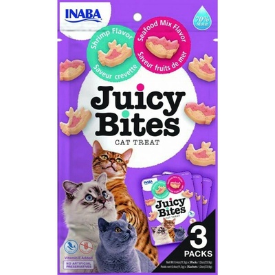 Inaba Juicy Bites Krevety & Plody mora 3 x 11,3 g
