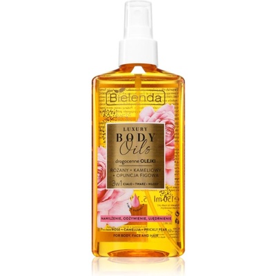 Bielenda Luxury Body Oils Rose + Camellia + Prickly Pear олио за лице, тяло и коса 150ml