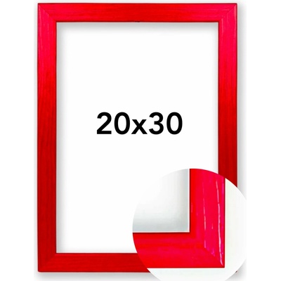 Fotorámeček Modena Rozměr: 20 x 30 cm, Barva: Červená, Typ zasklení: Sklo