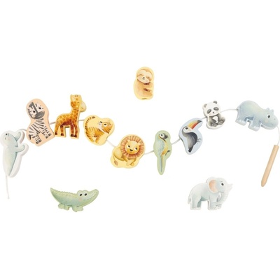eliNeli Navlékání korálků dřevěná zvířátka ze ZOO – Zboží Dáma